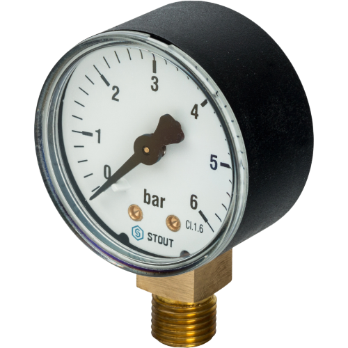 Манометр STOUT 1/4 (корпус D 50 мм) SIM-0009-500608 Манометр STOUT 1/4 (корпус D 50 мм) SIM-0009-500608