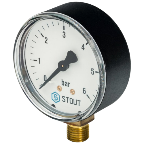 Манометр STOUT 1/4 радиальный (корпус D 63 мм) SIM-0010-630608 Манометр STOUT 1/4 радиальный (корпус D 63 мм) SIM-0010-630608