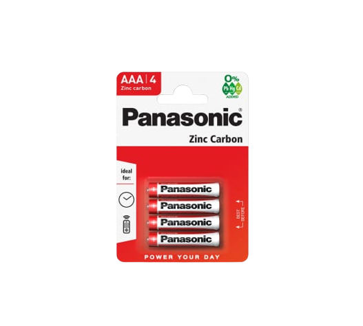 Батарейки Panasonic R03 AAA Zink-carbon BL4 (блистер 4шт)