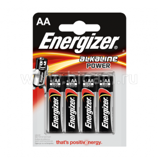 Батарейки Еnergizer Power АА LR06 алкалиновые (блистер 4шт)