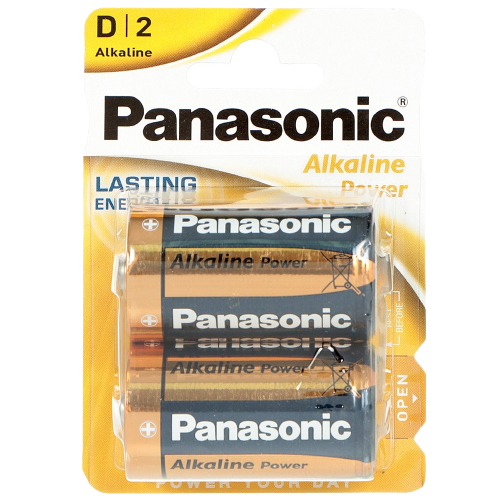 Батарейки Panasonic R20 D Alkalina Power (блистер 2шт)