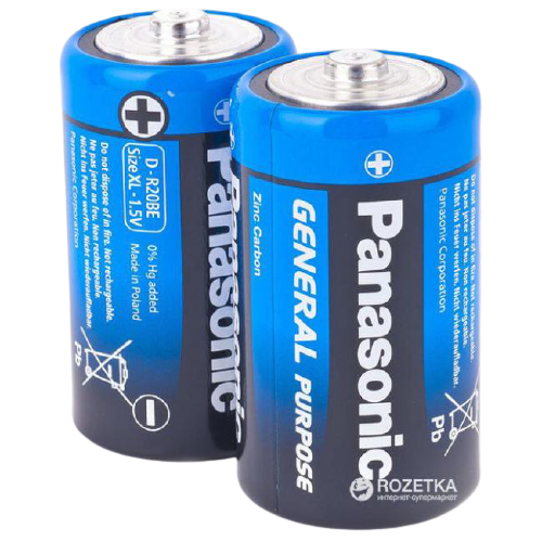 Батарейки Panasonic R14 С Zink-carbon General Purpose(спайка 2шт)
