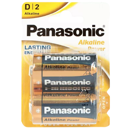 Батарейки Panasonic R20 D Alkalina Power (блистер 2шт)