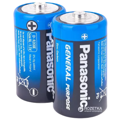 Батарейки Panasonic R14 С Zink-carbon General Purpose(спайка 2шт)